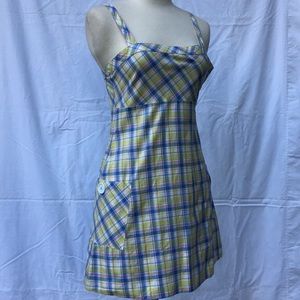 Plaid Dress w/ Pockets